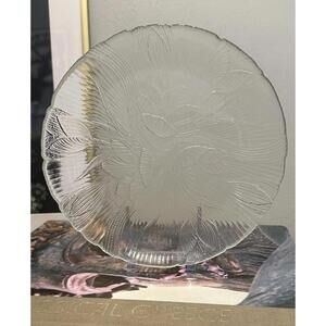 Arcoroc Canterbury Crocus Clear Glass Salad Plates Floral Pattern - 10 Available